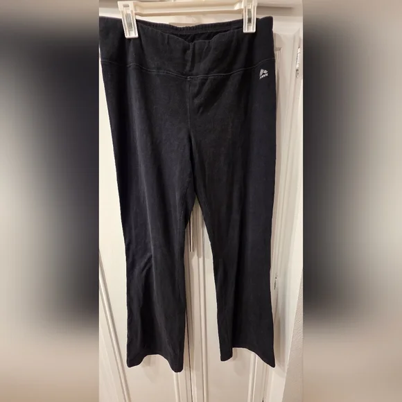 RBX Women's Black Cotton Active Wear Bootcut Pants ~ Size Large - Picture 1 of 4